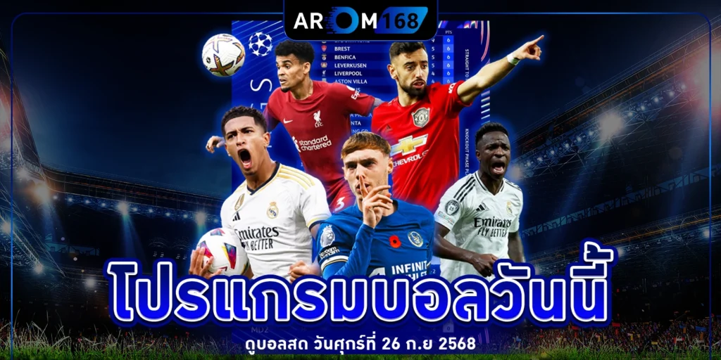 โปรแกรมบอลวันนี้ - arom168